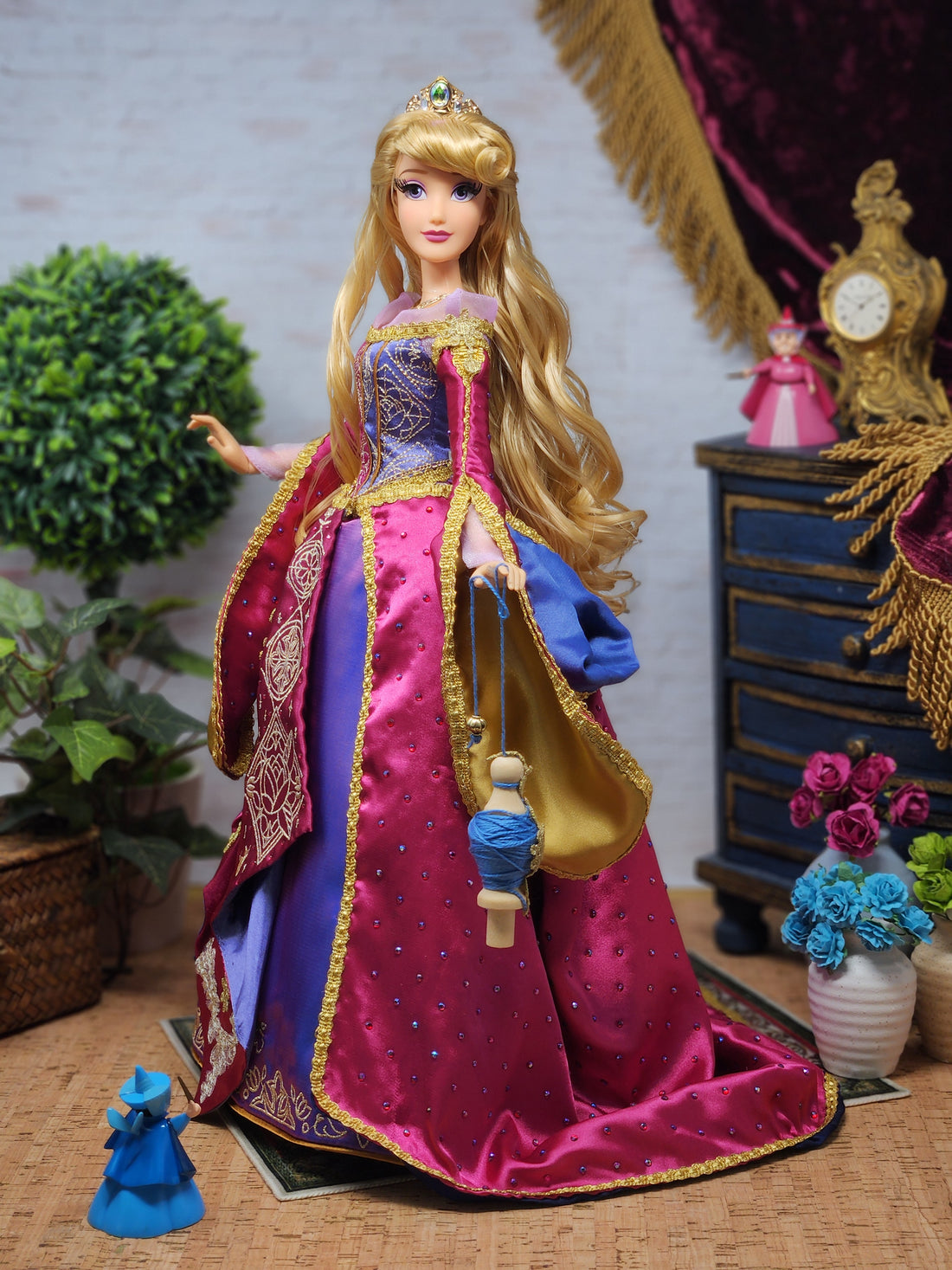 Aurora Doll, Sleeping Beauty, OOAK, 17", LE, 12-Piece Ensemble, Classic Princess, 14th Century Gown