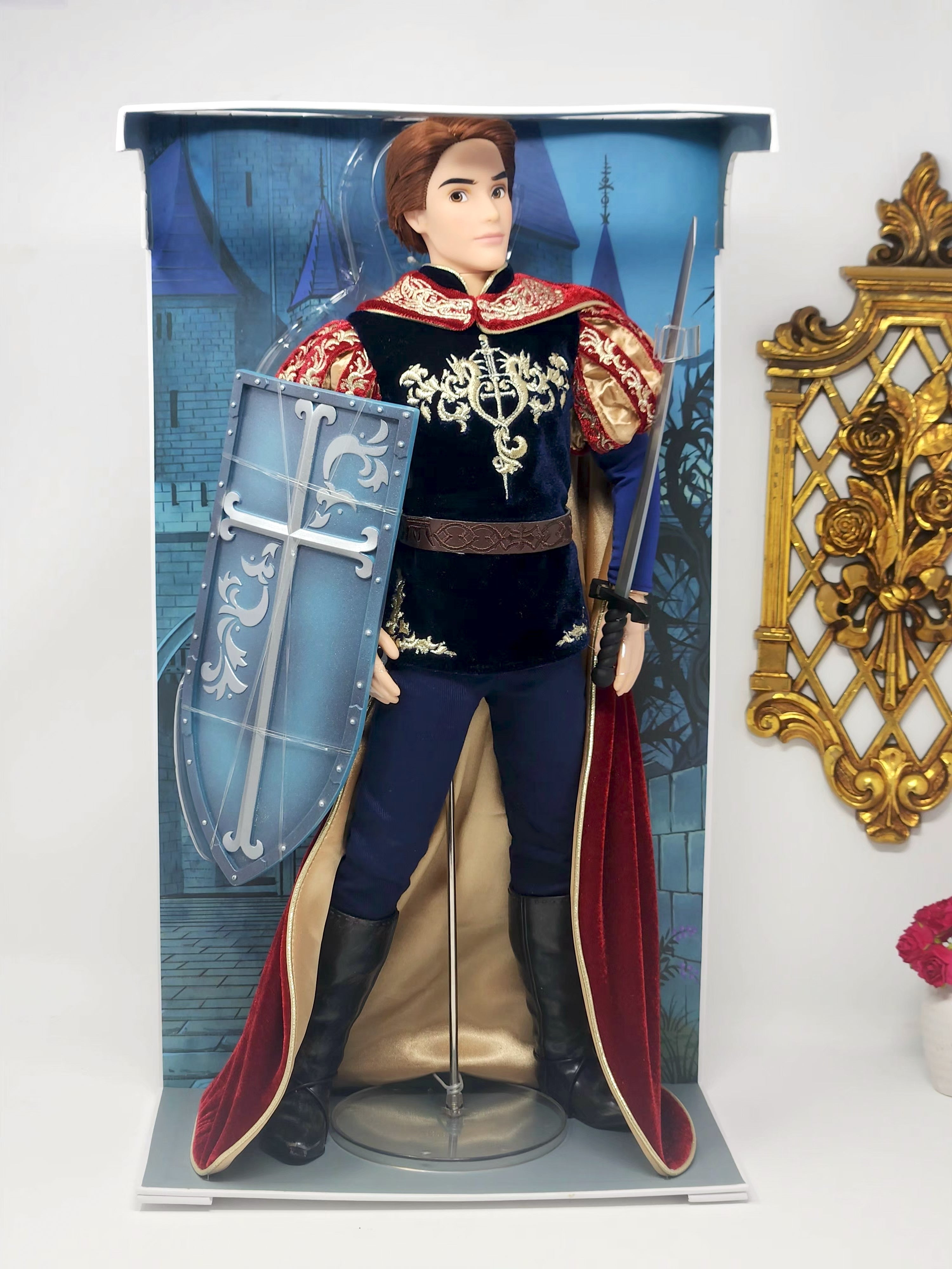 Aurora Doll, Sleeping Beauty, OOAK, 17", 15-Piece Ensemble, Princess, 14th Century Gown, Tiara, Girdles, Bespoke
