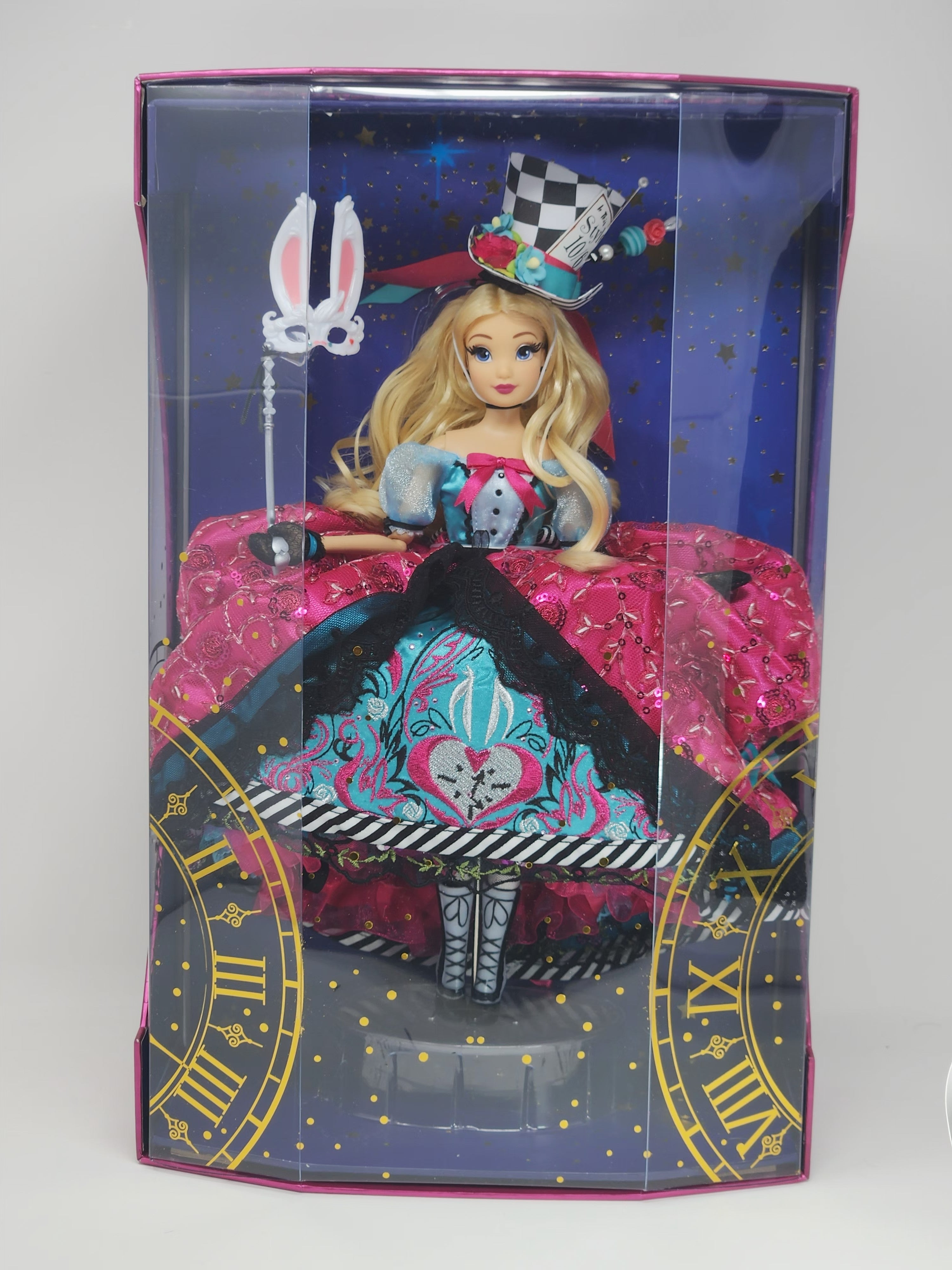 Alice in Wonderland Doll, OOAK, Midnight Masquerade, 12", 17-Piece Ensemble, Marie Antoinette inspired, Remake, Bespoke