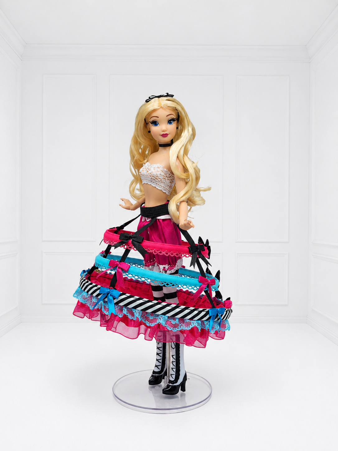 Alice in Wonderland Doll, OOAK, Midnight Masquerade, 12", 17-Piece Ensemble, Marie Antoinette inspired, Remake, Bespoke