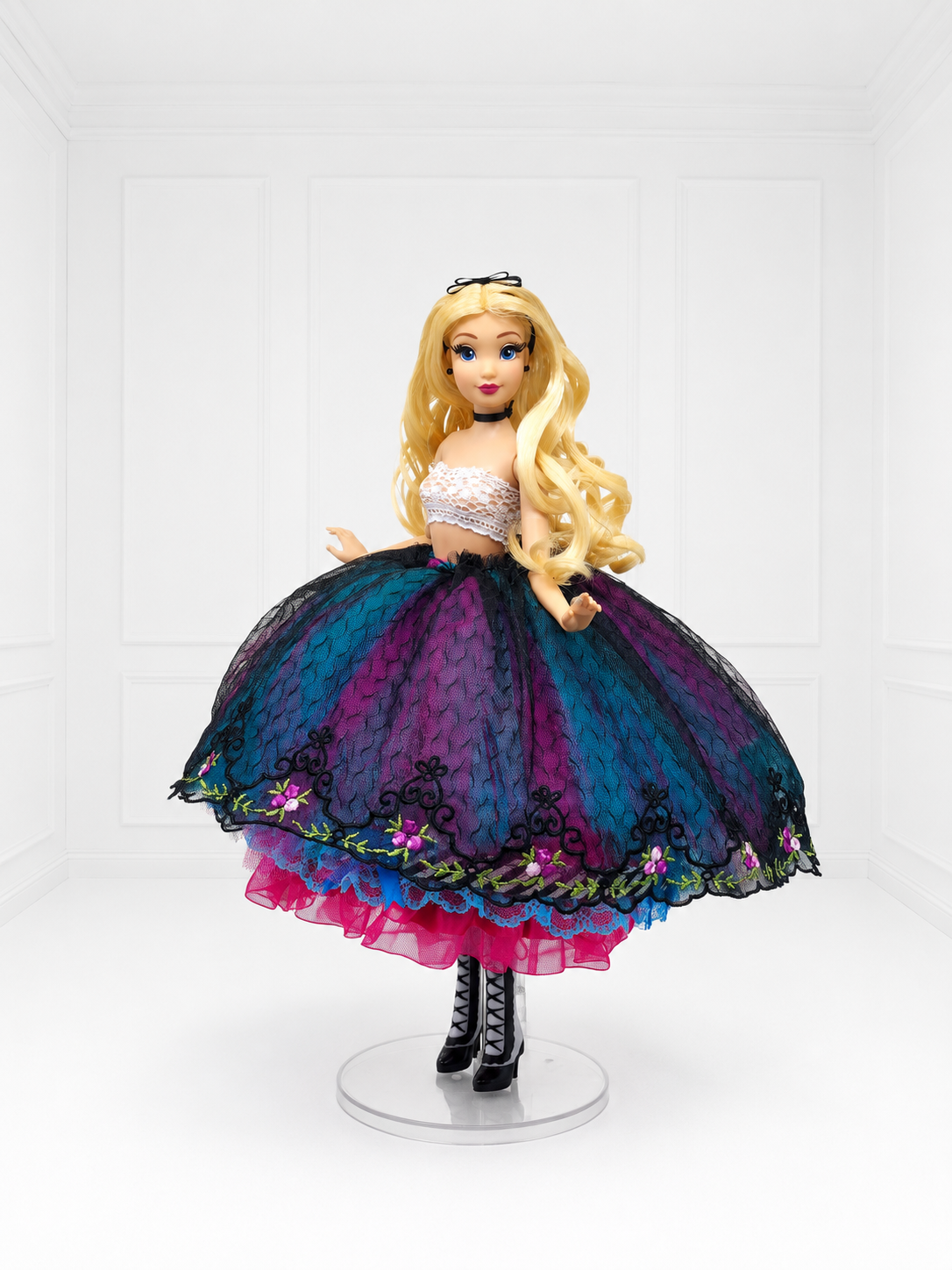 Alice in Wonderland Doll, OOAK, Midnight Masquerade, 12", 17-Piece Ensemble, Marie Antoinette inspired, Remake, Bespoke